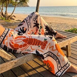 Colorful Beach Print Pants